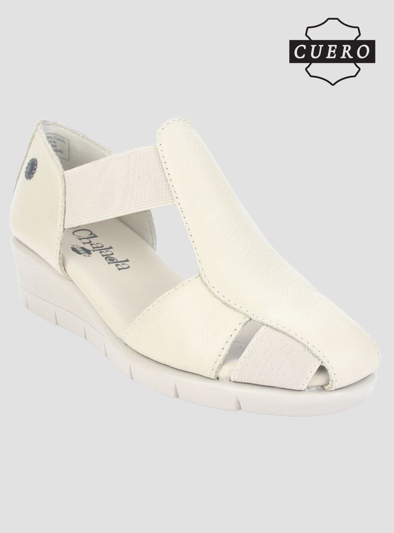 Sandalia de Cuero Chalada Mujer Calafate-3 Beige Casual-3