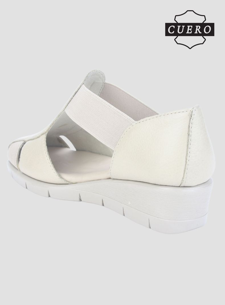 Sandalia de Cuero Chalada Mujer Calafate-3 Beige Casual-4