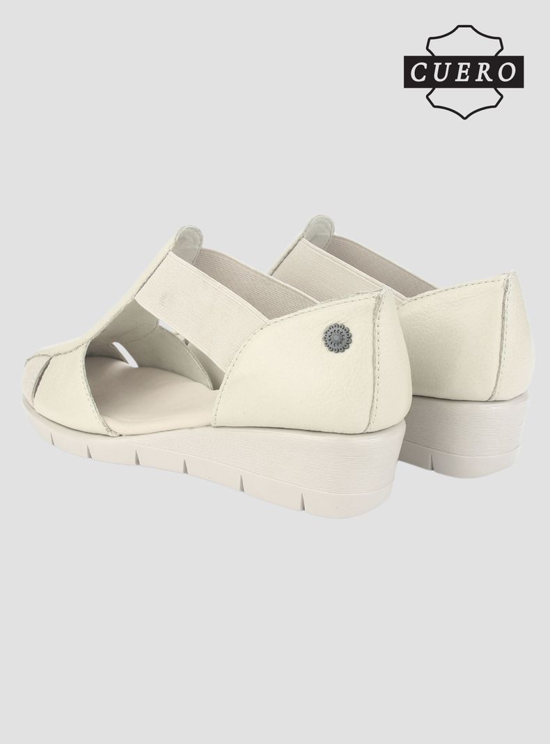 Sandalia de Cuero Chalada Mujer Calafate-3 Beige Casual-6