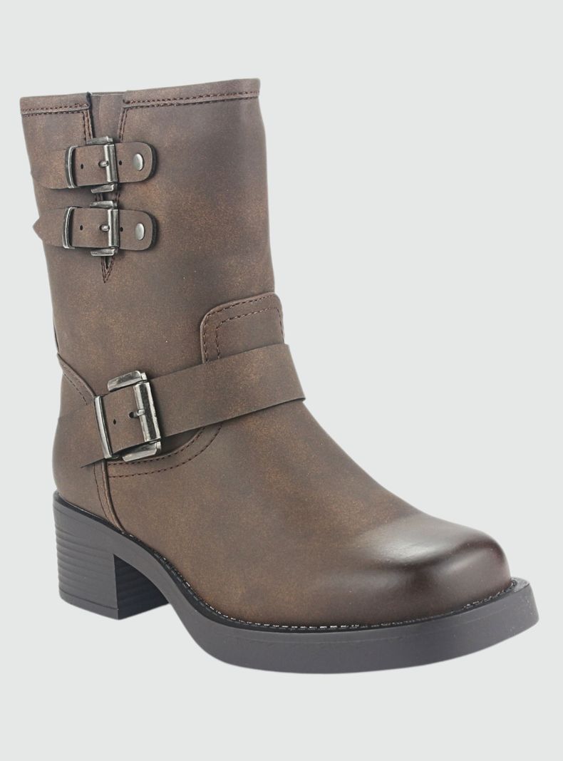 Bota Chalada Mujer Biker-4 Café Casual-2