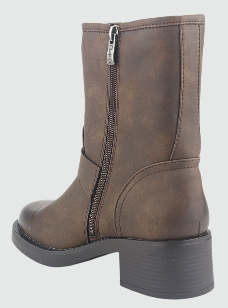 Bota Chalada Mujer Biker-4 Café Casual-3