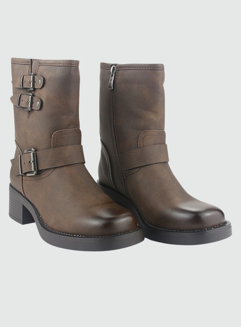 Bota Chalada Mujer Biker-4 Café Casual-4
