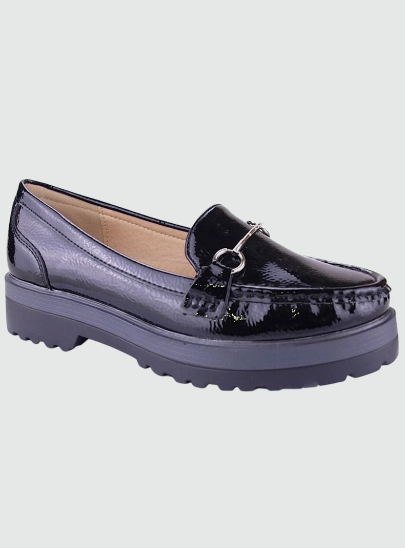 Zapato Chalada Mujer Grand-1 Negro Plataforma-0