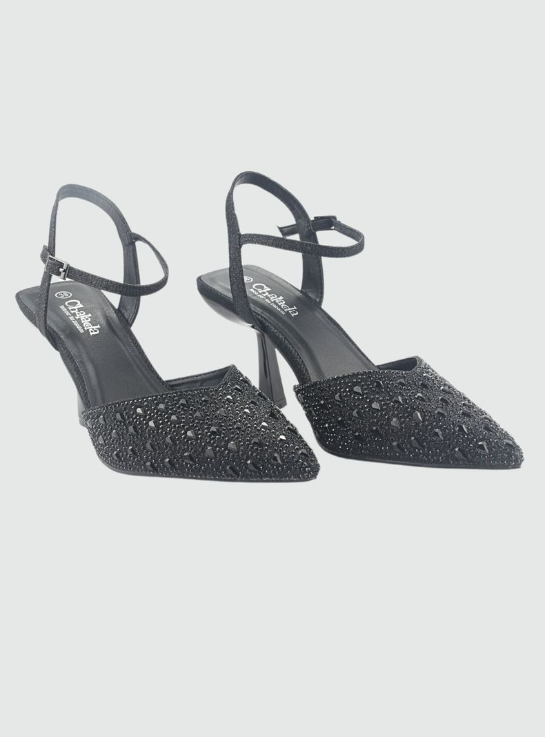 Zapato Negro de Mujer con Taco Rebi-1-4