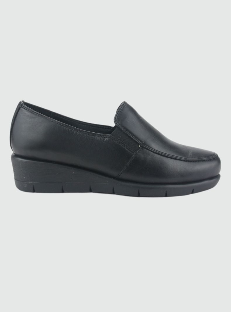 Zapato de Cuero Mujer Casual Negro Calafate-0