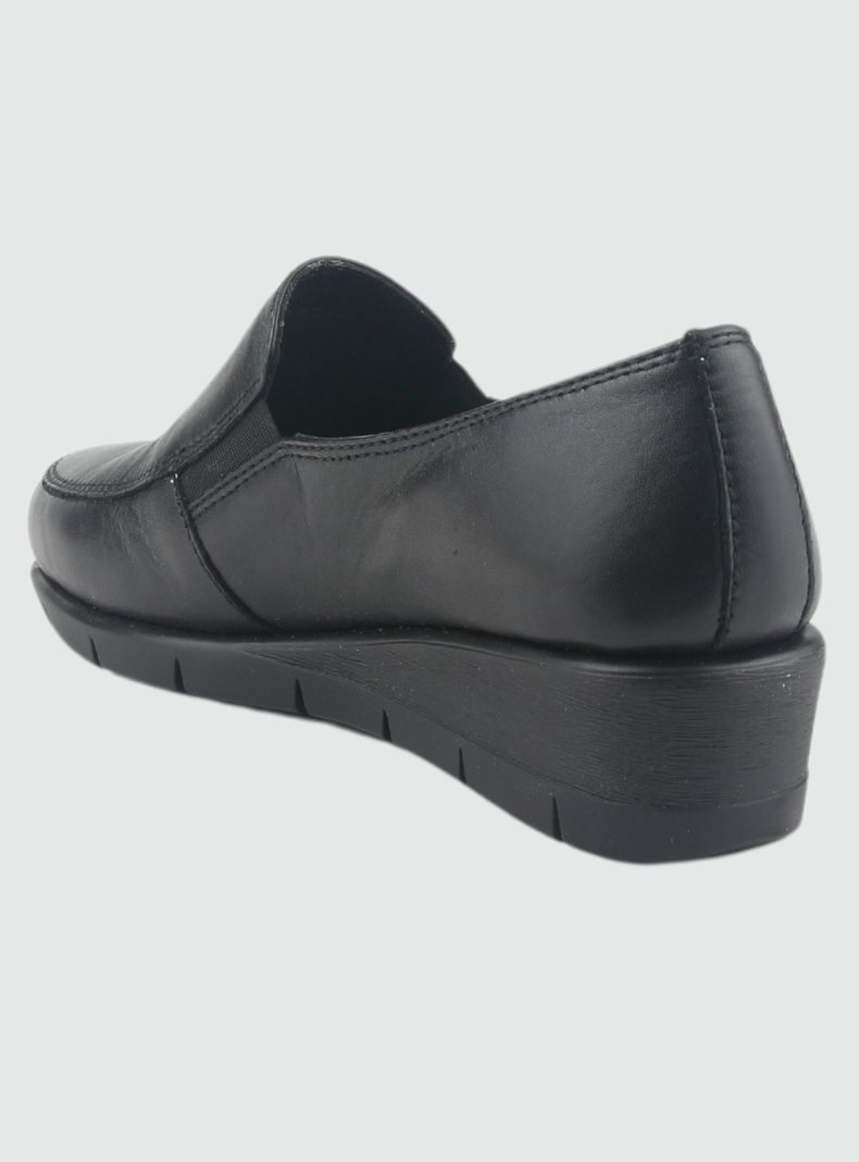 Zapato de Cuero Mujer Casual Negro Calafate-3