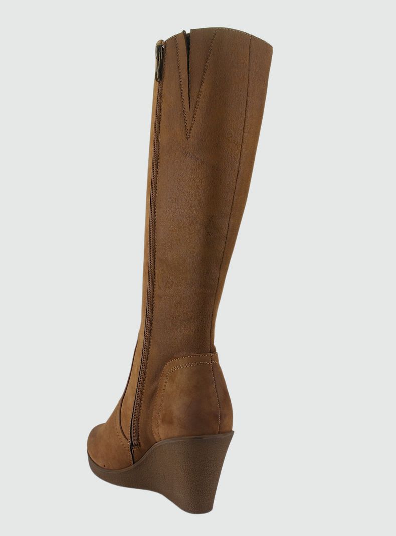 Bota Chalada Mujer Wedge-40 Camel Casual-3