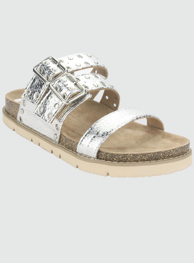 Sandalia Chalada Mujer Lila-12 Plateado Casual-2