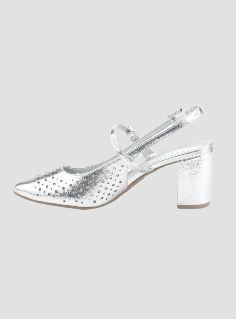 Zapato Via Marte Mujer 153-007-01 Plateado Casual-2