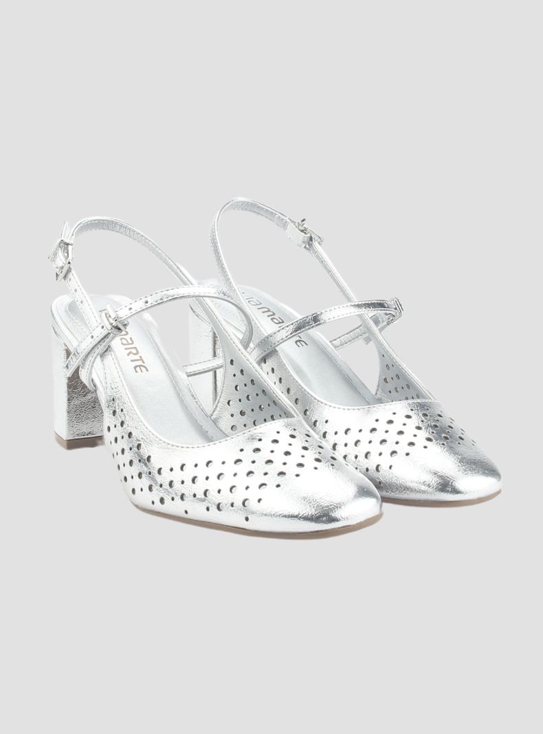 Zapato Via Marte Mujer 153-007-01 Plateado Casual-4