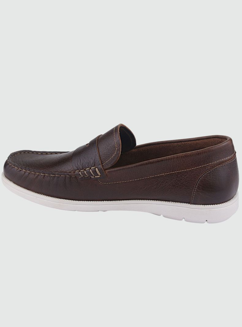 Mocasin Ferracini Hombre 4952 Cafe Casual-1