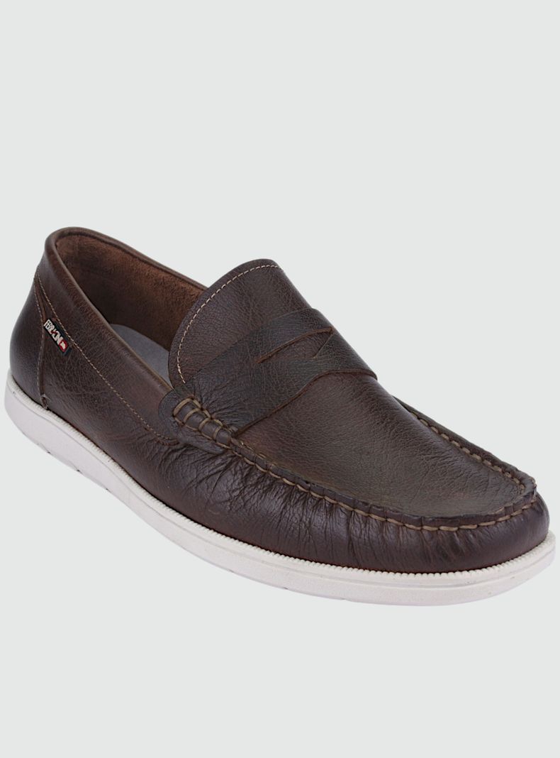 Mocasin Ferracini Hombre 4952 Cafe Casual-2