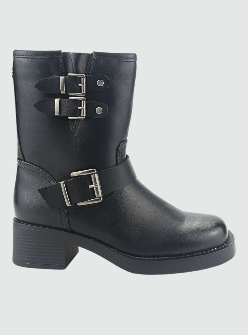 Bota Chalada Mujer Biker-4 Negro Casual-0