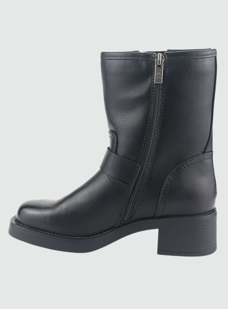 Bota Chalada Mujer Biker-4 Negro Casual-1