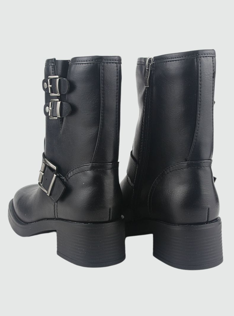 Bota Chalada Mujer Biker-4 Negro Casual-5