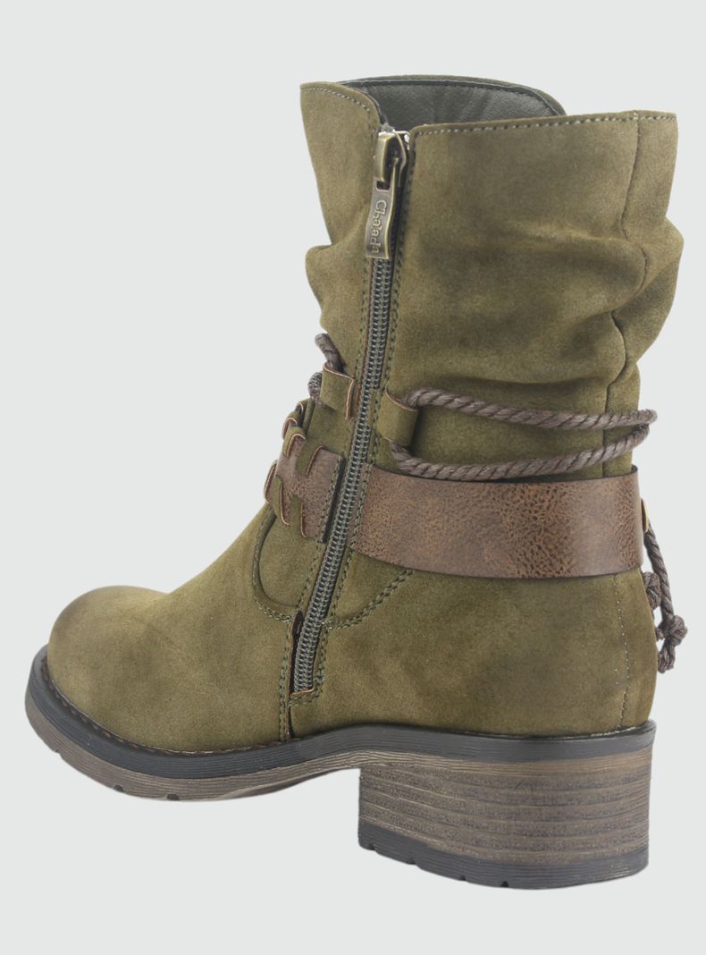 Botin Chalada Mujer Torri-22 Oliva Casual-3