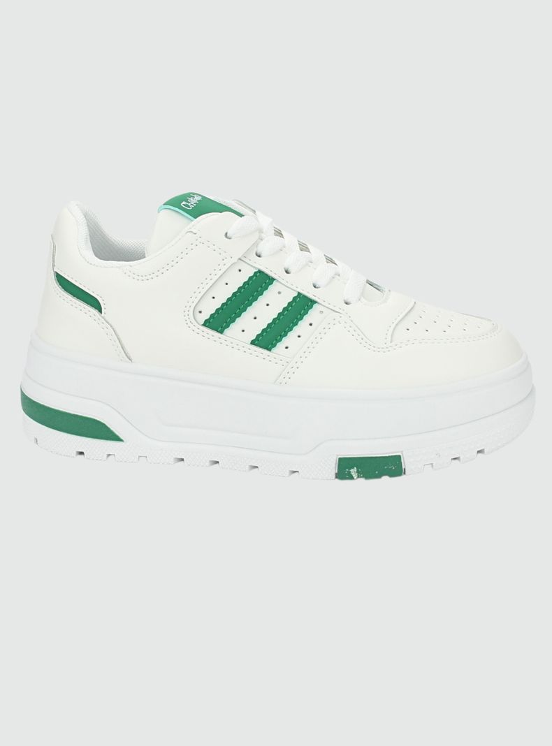 Zapatilla Chalada Mujer Trume-1 Blanco Verde Casual-0