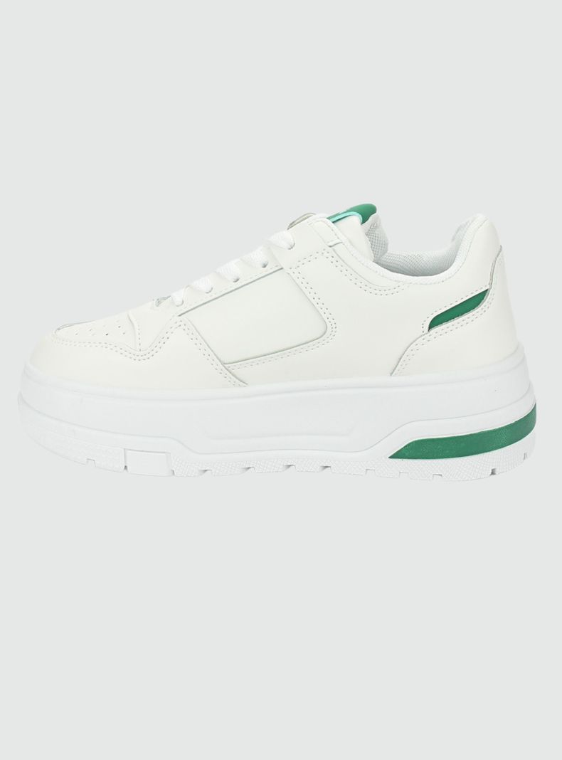Zapatilla Chalada Mujer Trume-1 Blanco Verde Casual-1