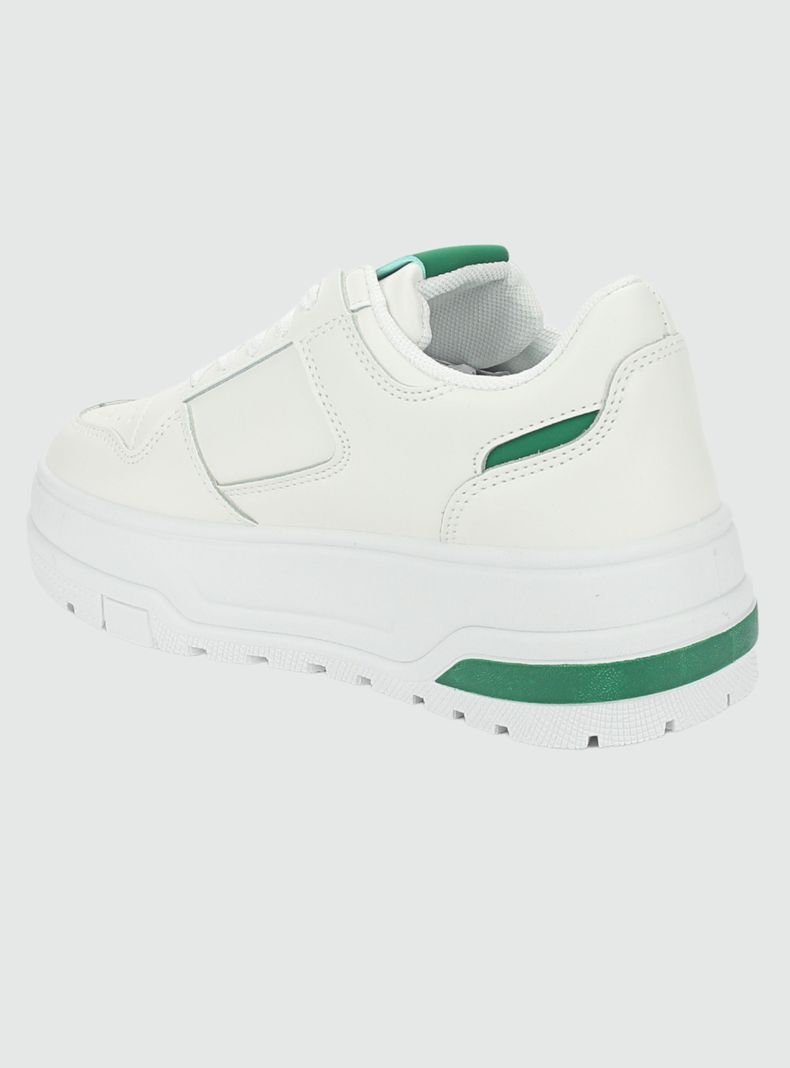 Zapatilla Chalada Mujer Trume-1 Blanco Verde Casual-3