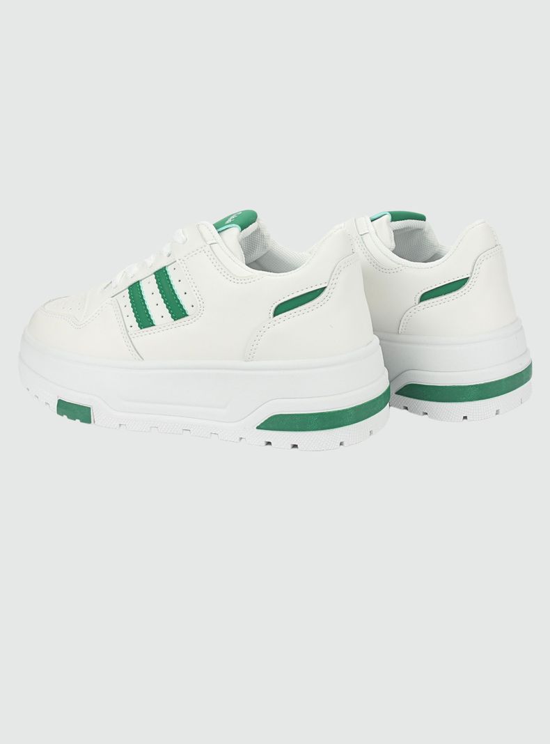 Zapatilla Chalada Mujer Trume-1 Blanco Verde Casual-5