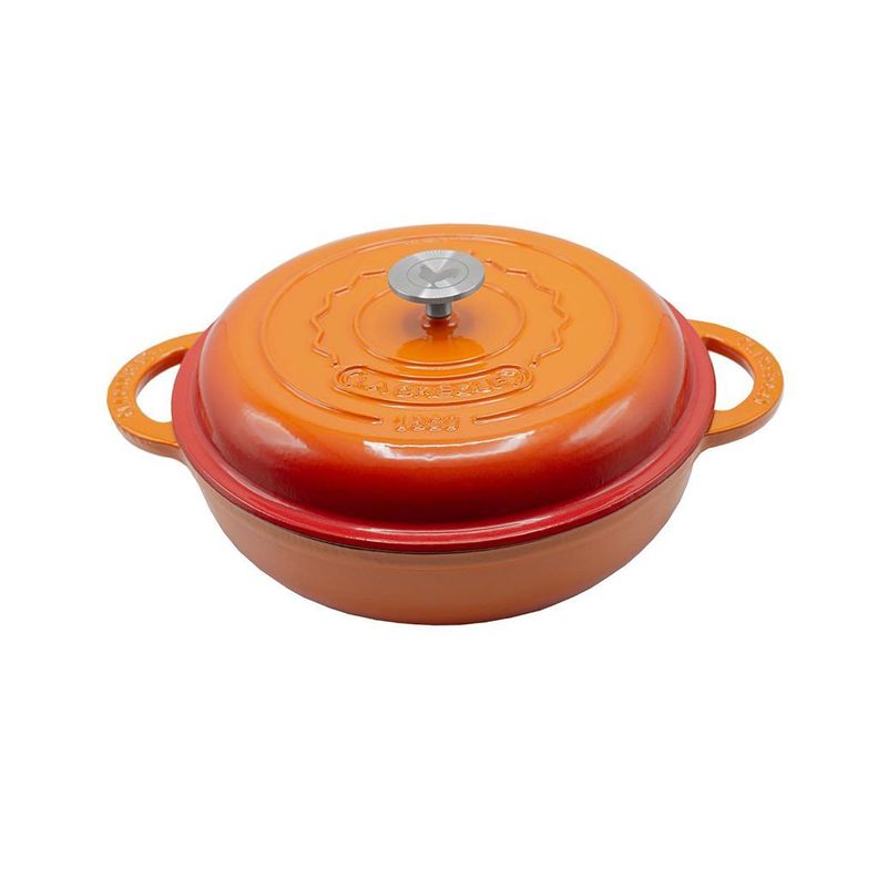 Olla perfil bajo Ø30cm Topaze Orange-0