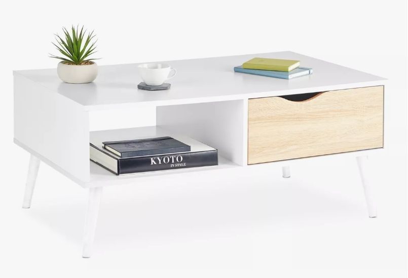 Mesa De Centro Con Cajon Para Living 99x60x53cm Norteamérica-2