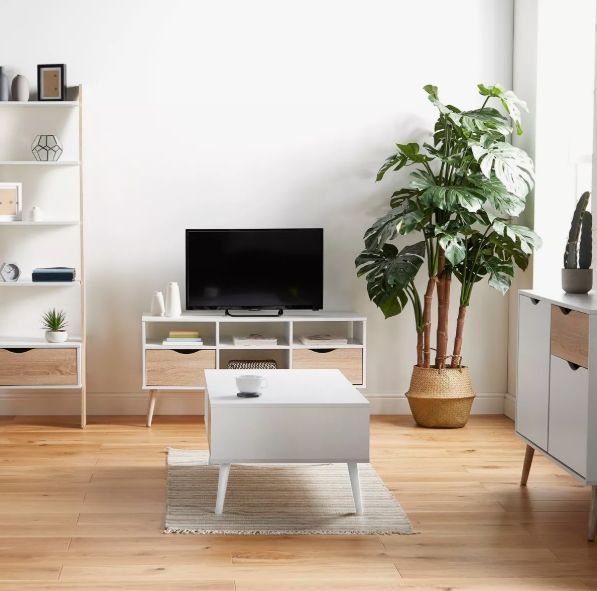 Mesa De Centro Con Cajon Para Living 99x60x53cm Norteamérica-5