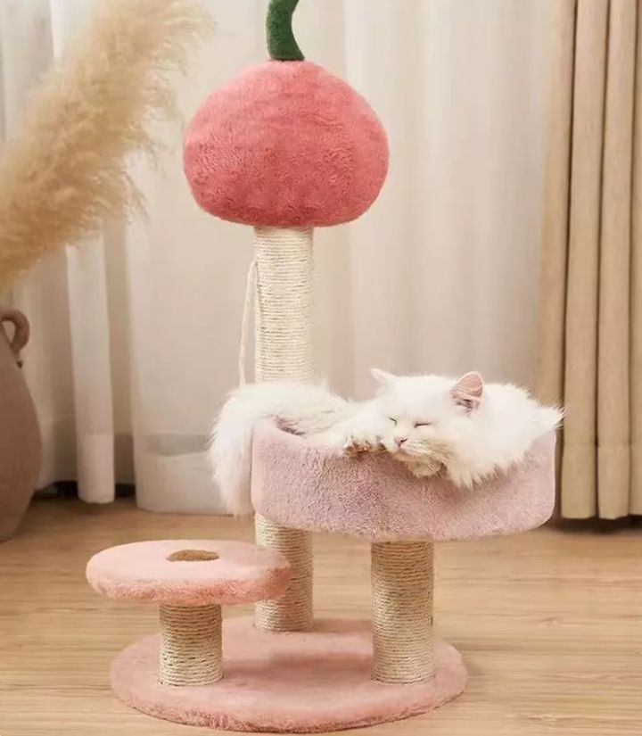 Rascador Para Gatos Cocolumpio Para Gatos De 4 Pisos Rosado-0