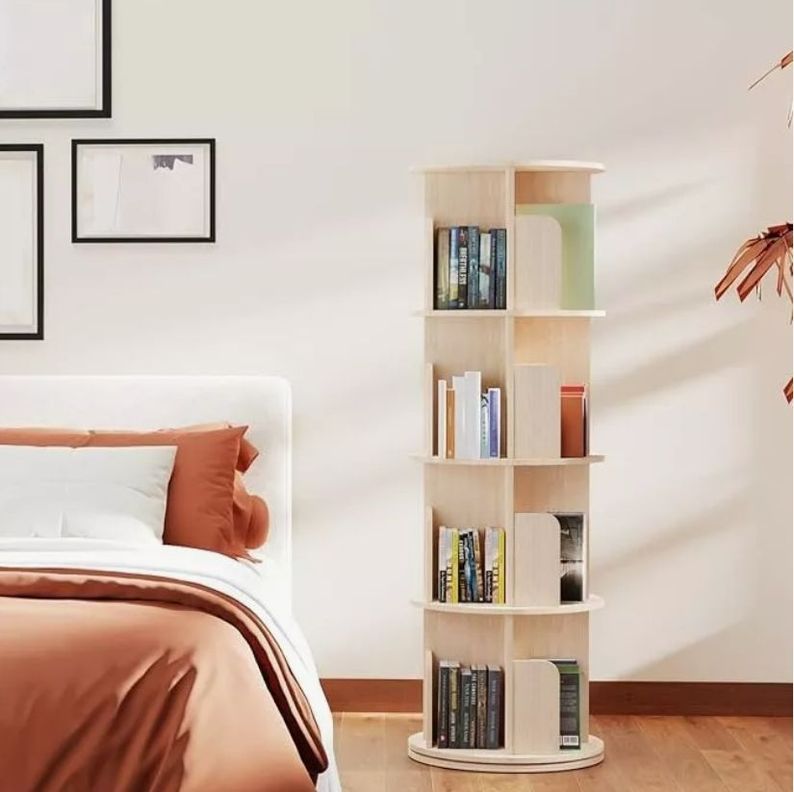 Biblioteca Giratoria Librero Organizador Libros Alto 129cm-2