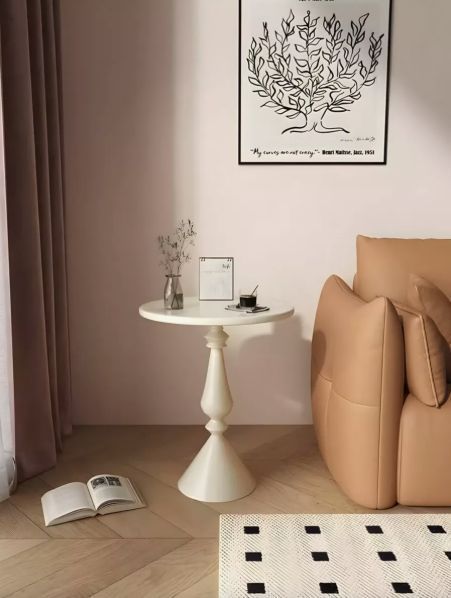 Mesa De Centro Lateral Living Vanguardia Metalico 40cm-1