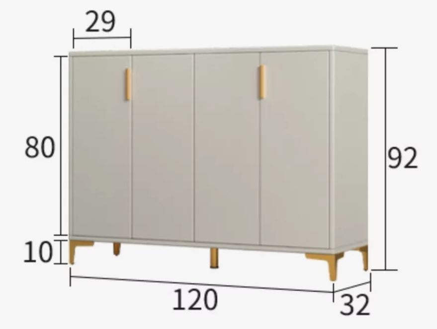 Comoda Hall Zapatero Multifuncional Europeo 120*32*92-2