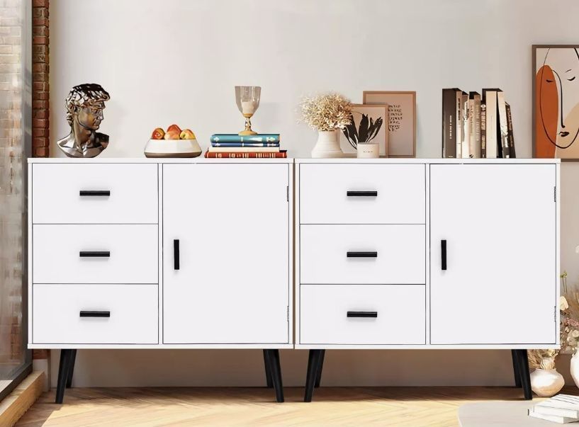 Comoda Velador Con Cajones Homer Design 80*30*78cm Americano-3