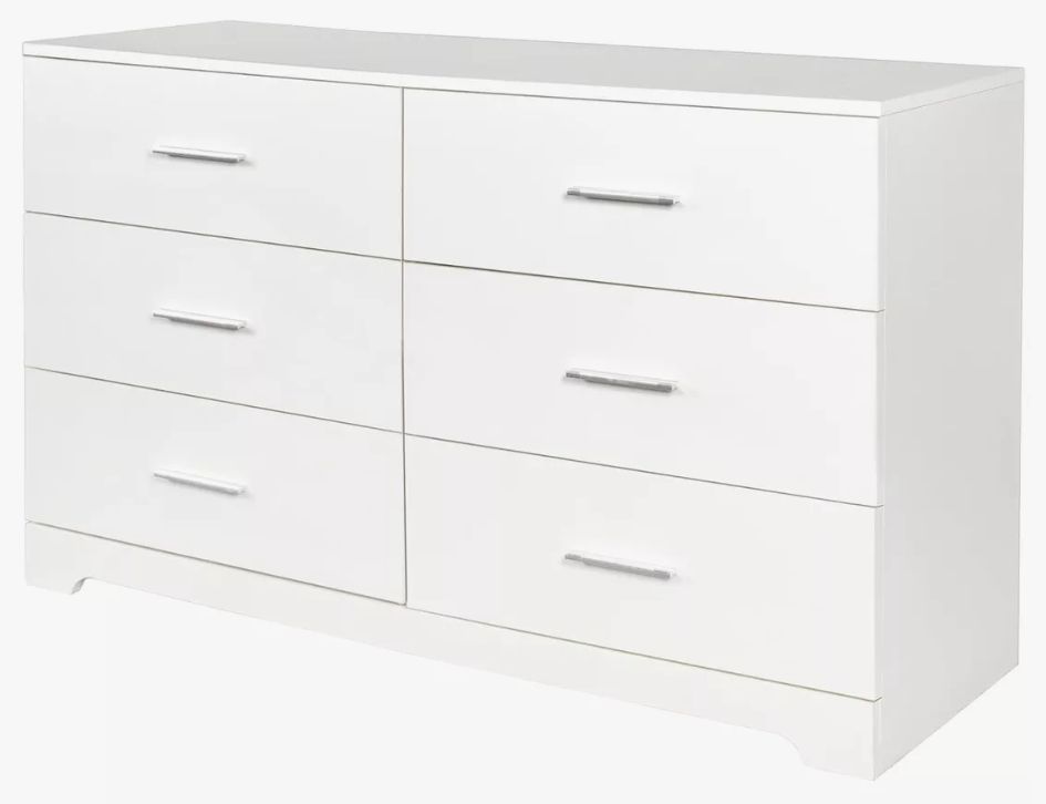 Comoda 6 Cajoneras Organizador Diseño E.e.u.u Moderno Blanco-3