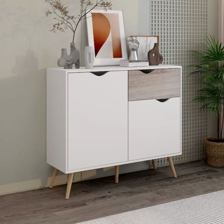 Comoda Velador Con Cajon Homer Design 100*40*82cm Americano-1