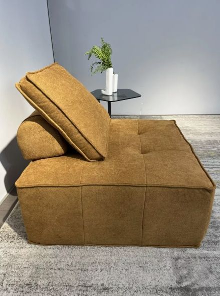 Juego 2 Sofa Modular Individual 85x85x70cm Alta Elasticidad  Diseño de la tela Rayado-2