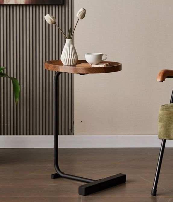 Mesa De Centro Lateral Living Vanguardia Madera Nactural-7