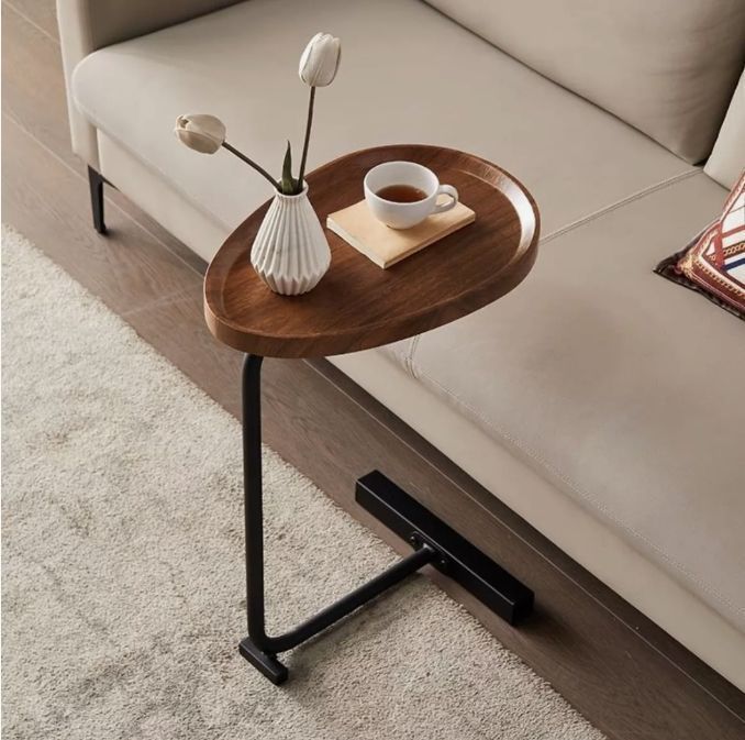 Mesa De Centro Lateral Living Vanguardia Madera Nactural-1
