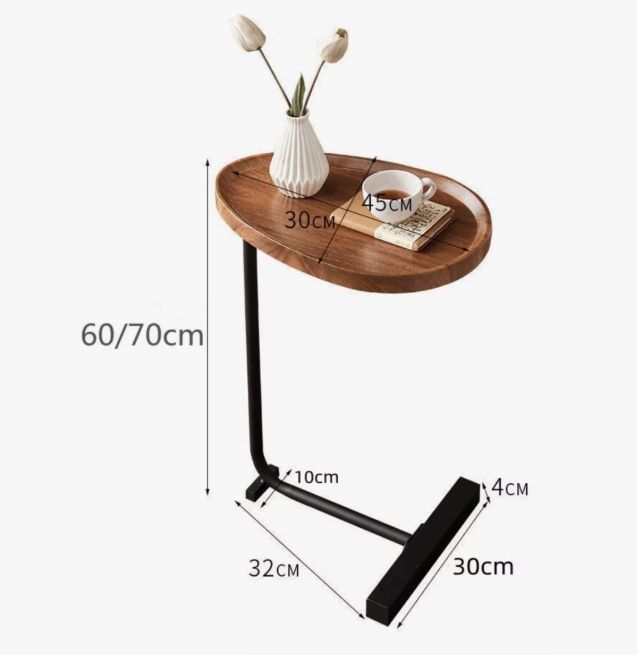 Mesa De Centro Lateral Living Vanguardia Madera Nactural-2