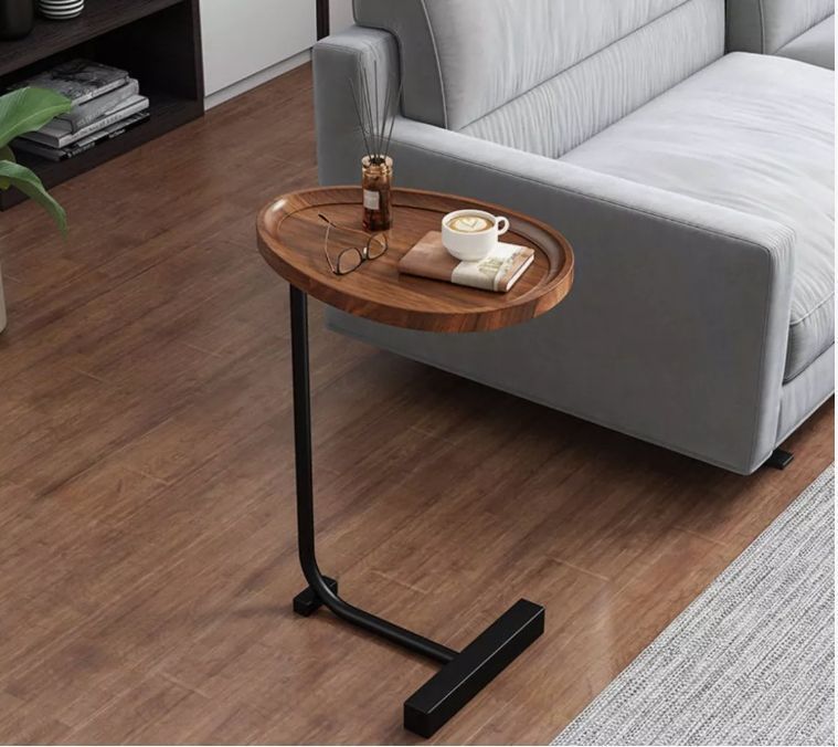 Mesa De Centro Lateral Living Vanguardia Madera Nactural-5