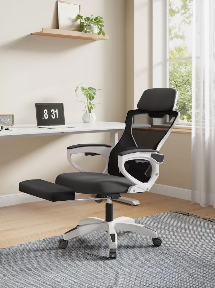 Silla De Oficina Ejecutiva Gamer Con Reposa Pie Reclinable-2
