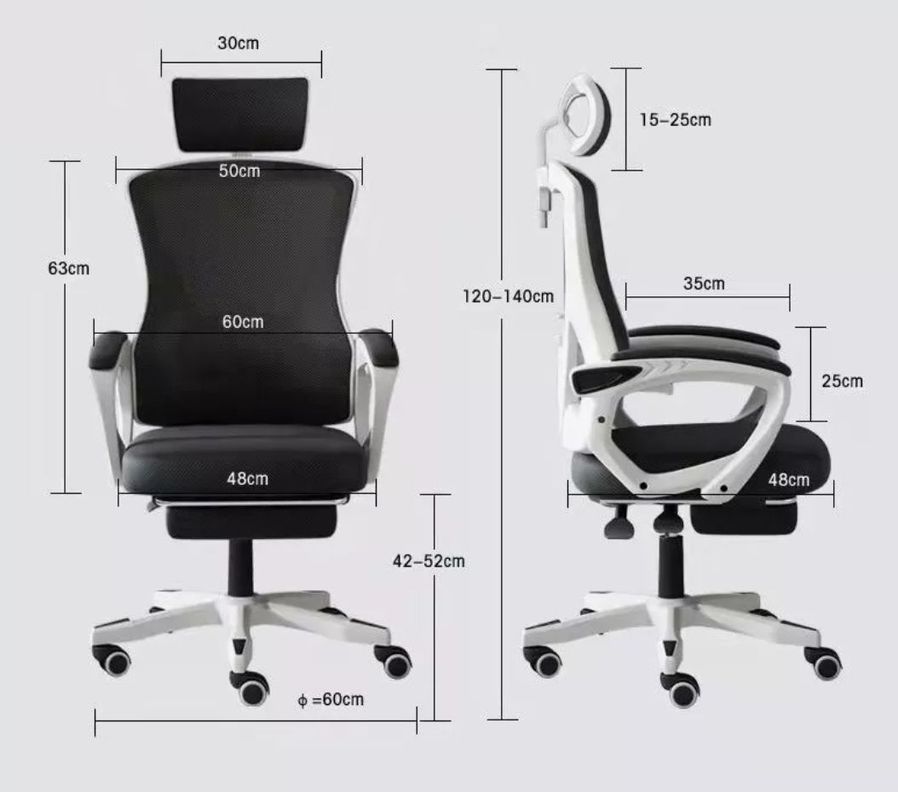 Silla De Oficina Ejecutiva Gamer Con Reposa Pie Reclinable-5