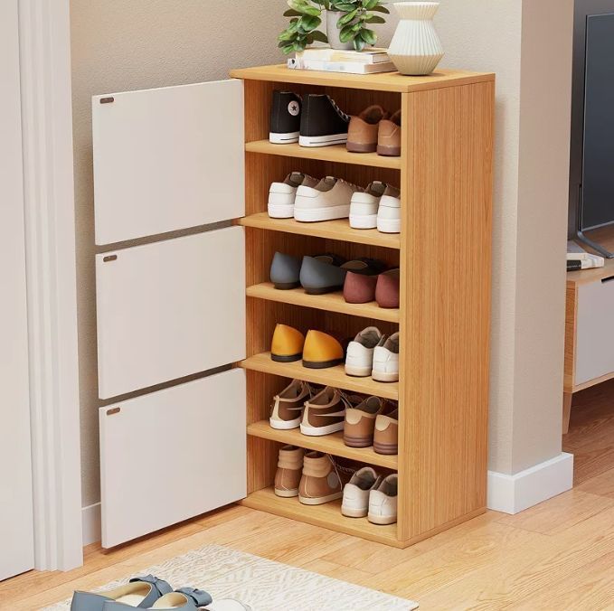 Zapatero Gabinete Comoda Organiador De Zapato Con 3 Puertas-1