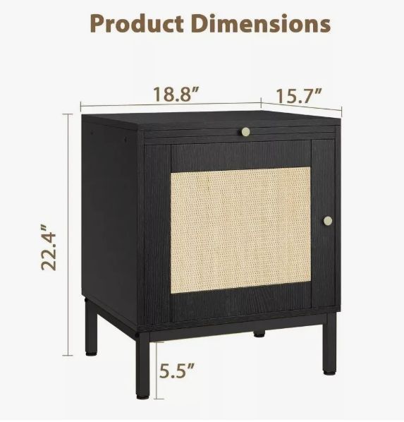 Velador Con Puerta Diseño Tejido Norte Americano 48*40*57cm-1