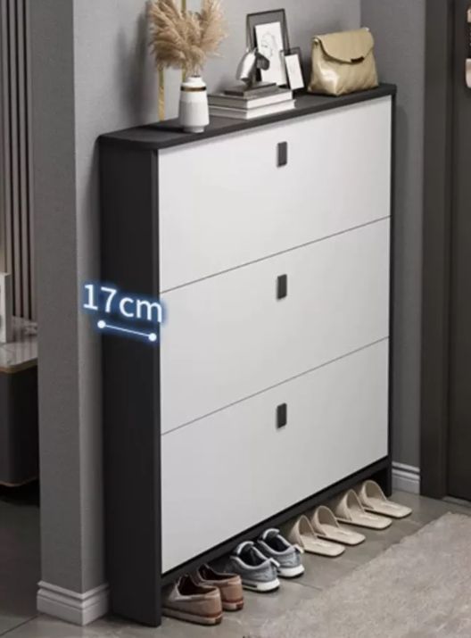 Zapatero Organizador Estante Zapato Hall Armario110x100x17cm Gris Y Blanco Homer Design-5