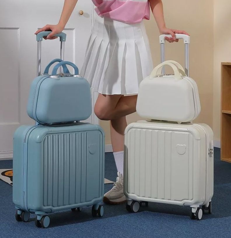 Set Maleta Cabina 18 Pulgada Con Bolso De Viaje Para Adulto-4