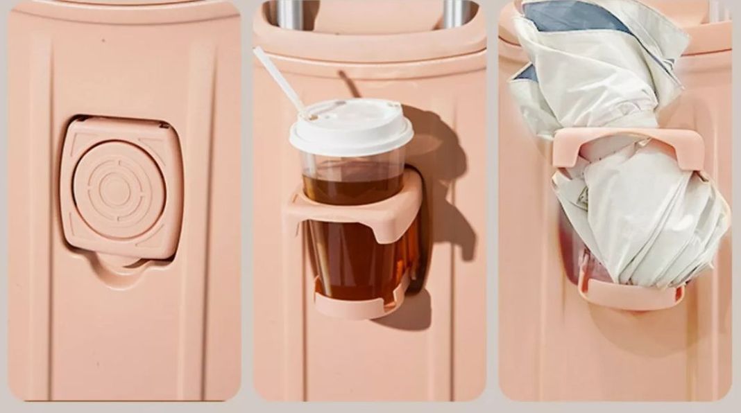 Maleta De Cabina 20 Pulgada Con Porta Vaso Y Puerto Usb-5