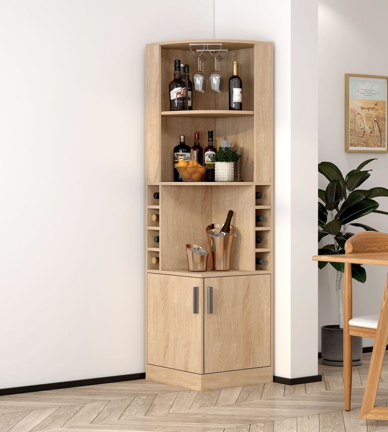 Mueble De Bar Esquinero Multifuncional 180x47x47cm-1