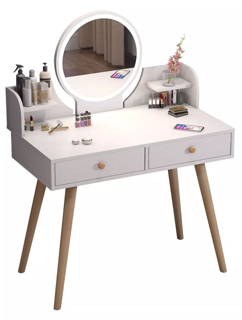 Tocador Madera Con Espejo 60*40*73cm Homer Design-0
