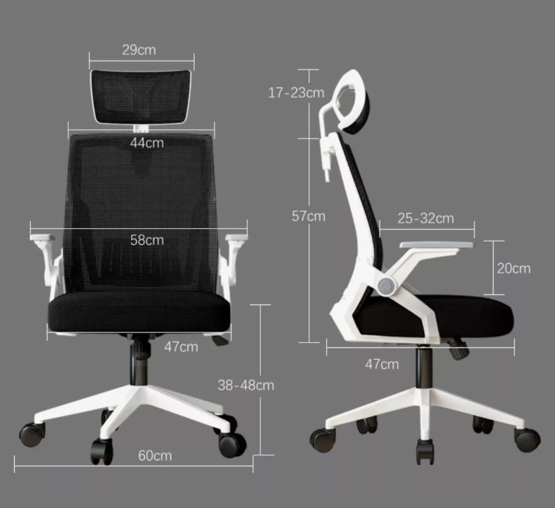Silla Oficina Ejecutiva Asiento De Memoria Cuello Blanco Homer Design-2