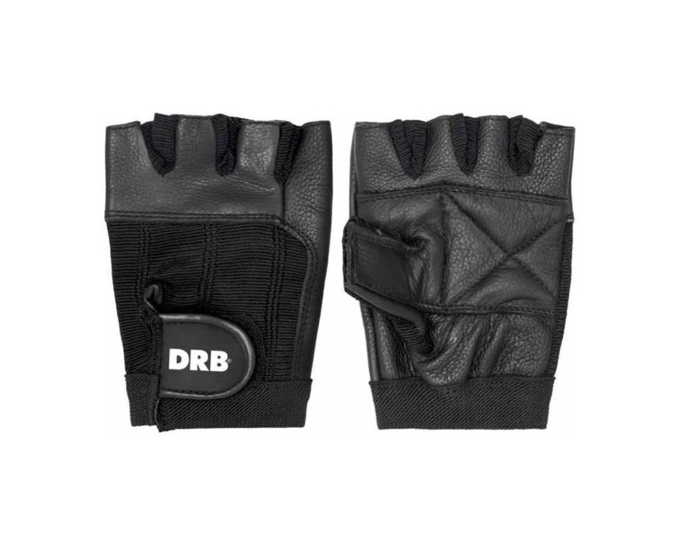 Guantes Fitness Cuero  Drb Negro Pesas XL-0